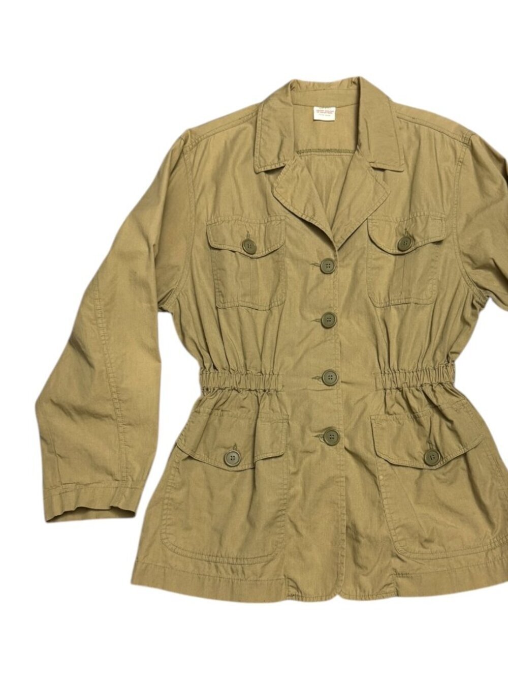 UNITED COLORS OF BENETTON Vintage 90s Khaki Casual Light Jacket Womens Small